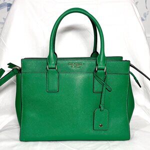 Kate Spade Saffiano Leather Top Handle Crossbody Satchel - Green